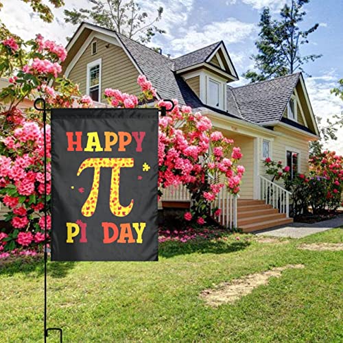 Funny Mathematical Happy Pi Day Garden Flag Perfect Decoration Yard 12x18 Inch Double Sided Outdoor Decoration Party Farmhouse Décor Banner