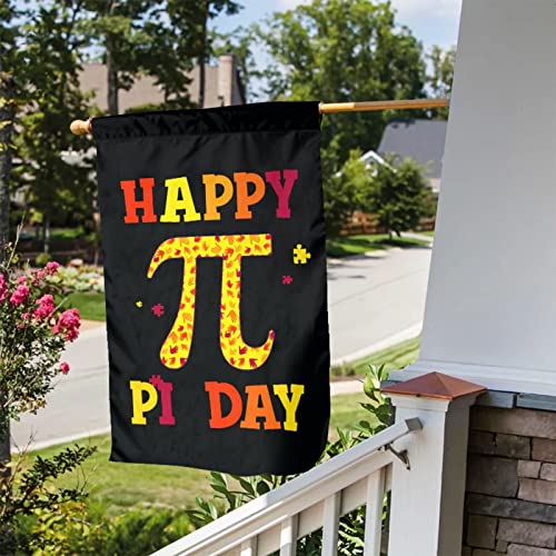 Funny Mathematical Happy Pi Day Garden Flag Perfect Decoration Yard 12x18 Inch Double Sided Outdoor Decoration Party Farmhouse Décor Banner