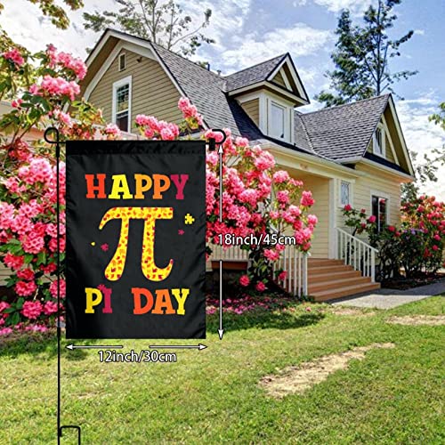 Funny Mathematical Happy Pi Day Garden Flag Perfect Decoration Yard 12x18 Inch Double Sided Outdoor Decoration Party Farmhouse Décor Banner