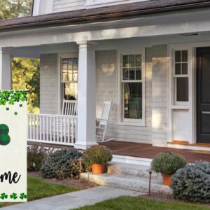 Welcome St Patricks Day Garden Flag 12.5x18 Inch Double Sided, Spring Holiday Farmhouse Yard Outdoor Decor