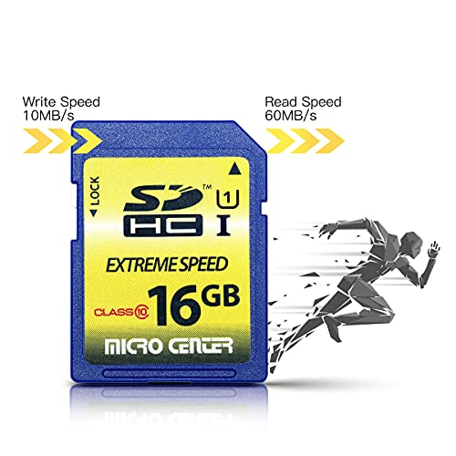 16GB Class 10 SDHC Flash Memory Card Standard Full Size SD Card USH-I U1 Trail Camera Memory Card by Micro Center (2 Pack)