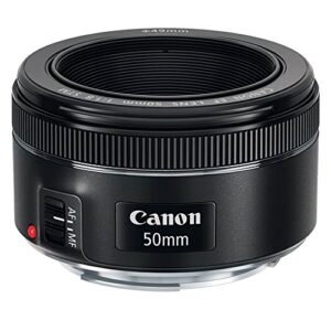 Canon EF 50mm f/1.8 STM Lens + 3pc Filter Kit + Lens Pen + Blower + Hood + Lens Pouch + Cap Keeper