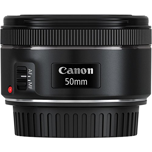 Canon EF 50mm f/1.8 STM Lens + 3pc Filter Kit + Lens Pen + Blower + Hood + Lens Pouch + Cap Keeper