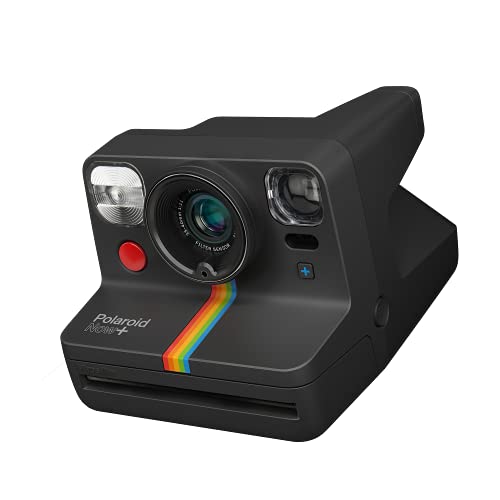 Polaroid Originals Now+ Plus Connected Bluetooth I-Type Instant Camera with Bonus Lens Filter Kit, 16 Color Film Photos and Signature Series Charger Bundle