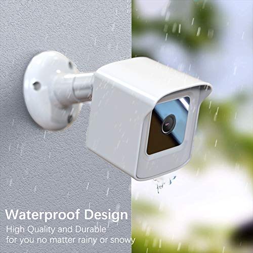 PEF Mount for All-New Wyze Cam V3 ONLY, Weatherproof Protective Cover and 360 Degree Adjustable Wall Mount Solid Housing for Wyze V3 Outdoor Indoor Smart Home Camera System (White, 2 Pack)