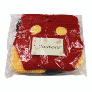 Jastore® Photography Prop Baby Costume Cute Crochet Knitted Hat Cap Girl Boy Diaper Shoes Mouse Red