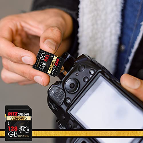 UHS-II SD Card 128GB SDXC Memory Card U3 V60 A1, Extreme Performance Professional Sd-Card (R 265mb/s 120mb/s W) for Advanced DSLR, Well-Suited for Video, Including 4K,8K, 3D, Full HD Video