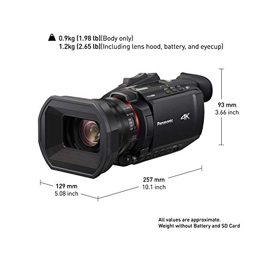 Panasonic X1500 4K Professional Camcorder with 24X Optical Zoom, WiFi HD Live Streaming, HC-X1500 (USA Black)