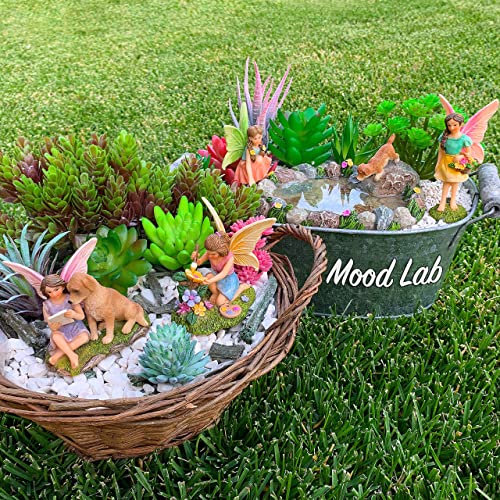 Mood Lab Fairy Garden Miniature Pond Kit - Figurines & Accessories Set of 5 pcs - Outdoor or House Decor