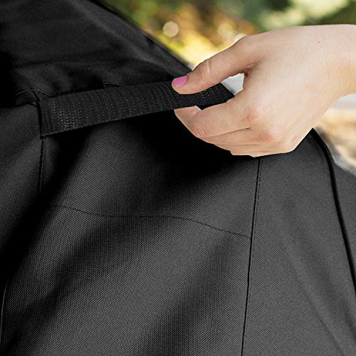 Patio Chair Covers Waterproof Heavy Duty Outdoor Patio Furniture Covers, Black Stackable Outside Lounge Deep Seat Covers, Large Lawn Sofa Covers Water Resistant,600D Oxford Cloth,Standard-2 Pack,Black