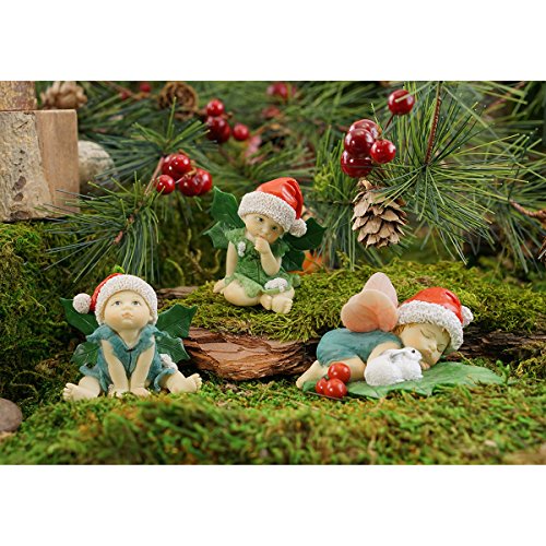 Top Collection Miniature Garden and Terrarium Christmas Fairy Baby Figurine