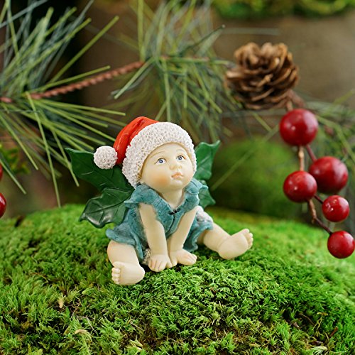 Top Collection Miniature Garden and Terrarium Christmas Fairy Baby Figurine