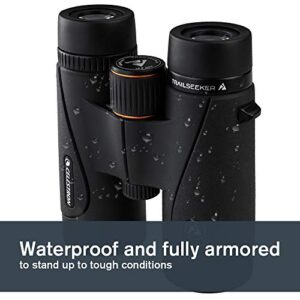 Celestron – TrailSeeker 8x42 Binoculars – Fully Multi-Coated Optics – Binoculars for Adults – Phase and Dielectric Coated BaK-4 Prisms – Waterproof & Fogproof – Rubber Armored – 6.5 Feet Close Focus