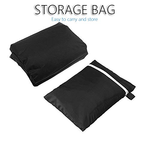 Patio Cushion Storage Bag Extra Large,Mayhour Outdoor Heavy Duty Waterproof Furniture Cushion Bags Cover Black with Zipper Handles for Garden Beach Picnic (46x18x20in)