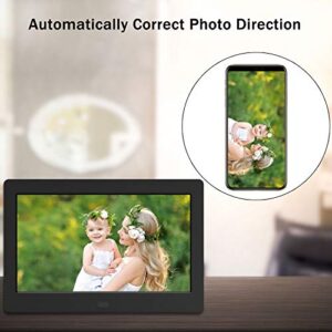 Digital Photo Frame with IPS Screen - Digital Picture Frame with 1080P Video, Music, Photo, Auto Rotate, Slide Show, Remote Control, Calendar, Time,1280x800, 16:9 (7 Inch Black)