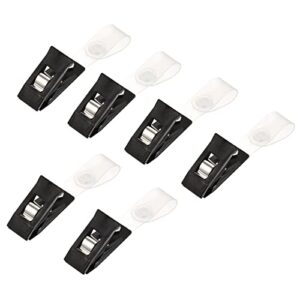meccanixity anti-wind clips, plastic adjustable yard flag stopper clip accessories for garden flag stand poles, black clear pack of 10