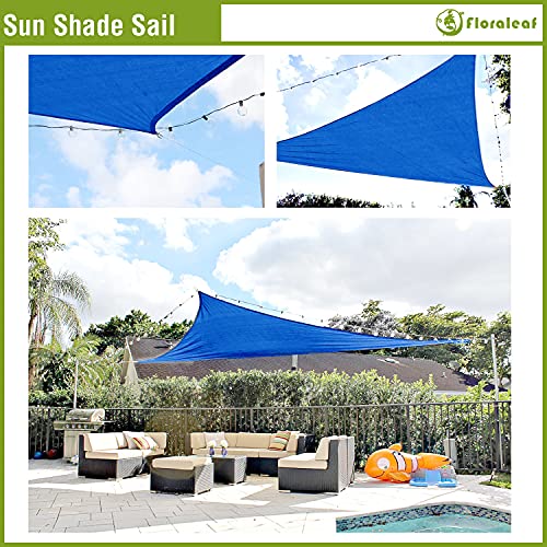 FLORALEAF 12'x12'x12' Sun Shade Sail Triangle Canopy UV Block Sun Shade for Outdoor Patio Garden Backyard Awning