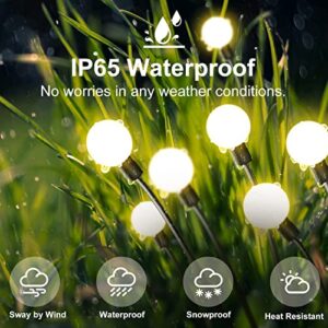 Solar Powered Firefly Lights, 4 Pack 8LED Solar Garden Lights, Firefly Lights Outdoor Waterproof with Remote Control 8 Lighting Modes, Solar Outdoor Lights Decorative for Pathway Yard Patio Landscape