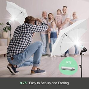 LimoStudio 33" 3-Fold Ultra Compact Professional Photography Photo Video Studio Lighting Flash Translucent White Soft Umbrella for Photo Portrait Studio Shooting Daylight, AGG3098