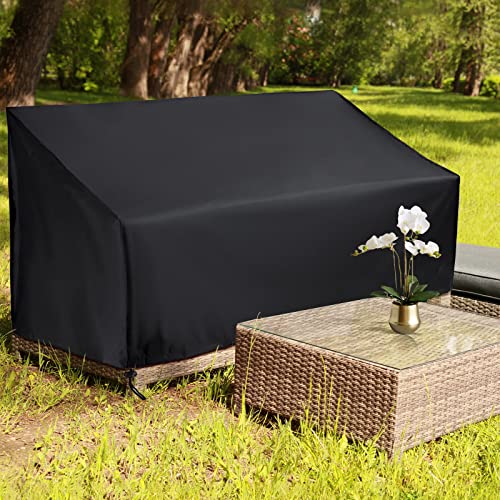 skyfiree 3 Seater Garden Bench Cover Patio Bench Cover Outdoor Bench Loveseat Covers Waterproof Lawn Furniture Cover 64x26x35inch Bench Sofa Cover Protector