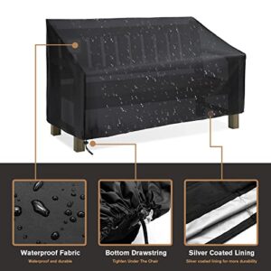 skyfiree 3 Seater Garden Bench Cover Patio Bench Cover Outdoor Bench Loveseat Covers Waterproof Lawn Furniture Cover 64x26x35inch Bench Sofa Cover Protector