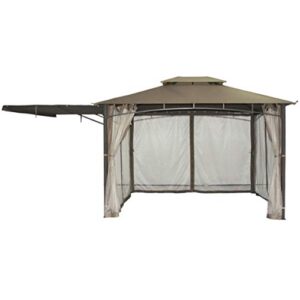 garden winds replacement canopy top cover for casual way awning 10×12 gazebo – riplock 350