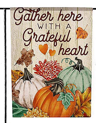 Deloky Fall Welcome Pumpkin Patch Garden Flag-Double-Sided Farmhouse Autumn Yard Burlap Banner,Flag for Fall,Thanksgiving Indoor & Outdoor Decoration