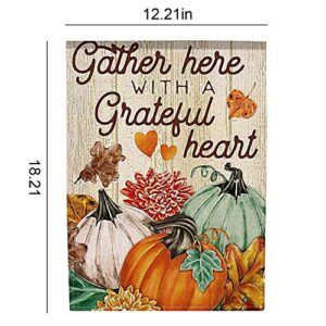 Deloky Fall Welcome Pumpkin Patch Garden Flag-Double-Sided Farmhouse Autumn Yard Burlap Banner,Flag for Fall,Thanksgiving Indoor & Outdoor Decoration