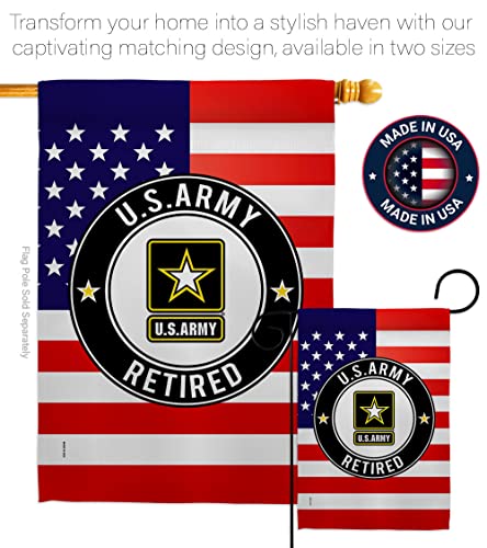 US MILITARY United State Army Garden Flag Armed Forces Rangers American Military Veteran Retire House Decoration Banner Small Yard Gift Double-Sided, Made in USA