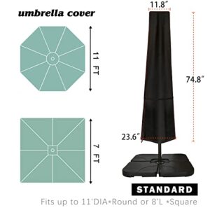 SnugNiture Umbrella Cover for 7ft to 11ft Garden Outdoor Umbrella Heavy Duty Oxford Fabric Patio Umbrella Covers Waterproof with Zip