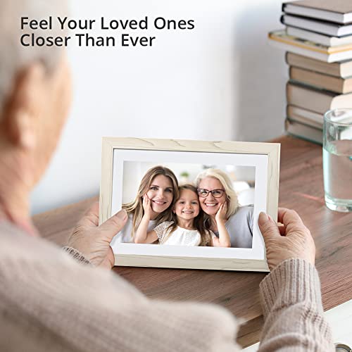 Dragon Touch Digital Picture Frame WiFi 10 inch IPS Touch Screen HD Display, 16GB Storage, Auto-Rotate, Share Photos via App, Email, Cloud - Classic 10