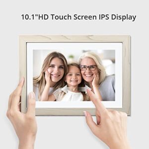 Dragon Touch Digital Picture Frame WiFi 10 inch IPS Touch Screen HD Display, 16GB Storage, Auto-Rotate, Share Photos via App, Email, Cloud - Classic 10