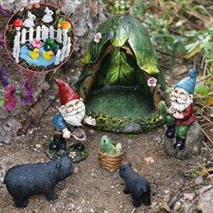 miniature gnomes fairy garden decorations – funny fisher gnomes figurines accessories set of 23pcs – fairy garden supplies for outdoor indoor home yard patio planter decor