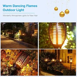 Solar Lights Outdoor (Super Large Size), 99 LED Solar Tiki Torches with Flickering Flame, Waterproof Solar Powered Lights Halloween Decorations Garden Yard Pathway Decor