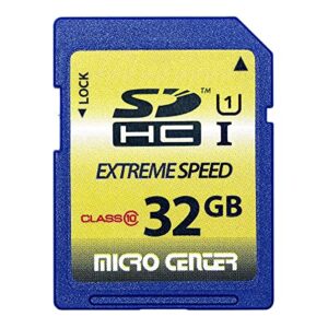 32gb class 10 sdhc flash memory card full size sd card ush-i u1 trail camera memory card by micro center