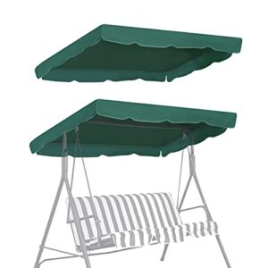 benefitusa swing canopy cover only 77″x43″ – polyester top replacement uv block sun shade for outdoor garden patio yard park porch seat furniture (green)
