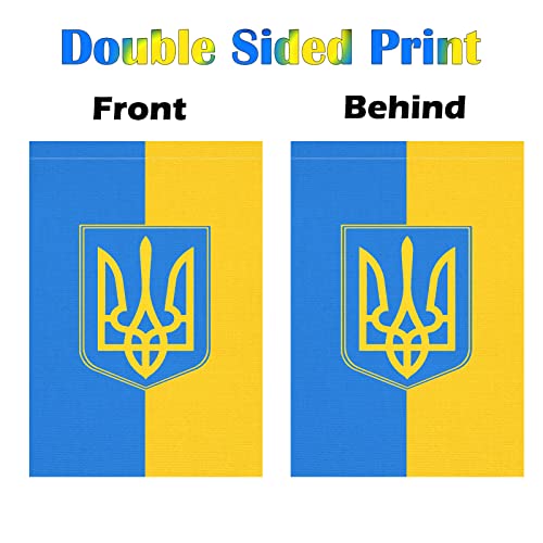 Ukraine Garden Flag, 12×18 inch Double-Sided Ukraine Yard Flag, Small Ukraine Flag for Outdoor Yard Decor (Style 1)