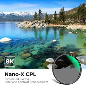 55mm Circular Polarizers Filter, K&F Concept 55MM Circular Polarizer Filter HD 28 Layer Super Slim Multi-Coated CPL Lens Filter (Nano-X Series)