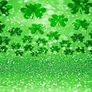 Happy St.Patrick's Day Photography Background Bokeh Sequins Lucky Green Shamrocks Irish Festival Celebration Party Decortion Backdrop (7x5ft)