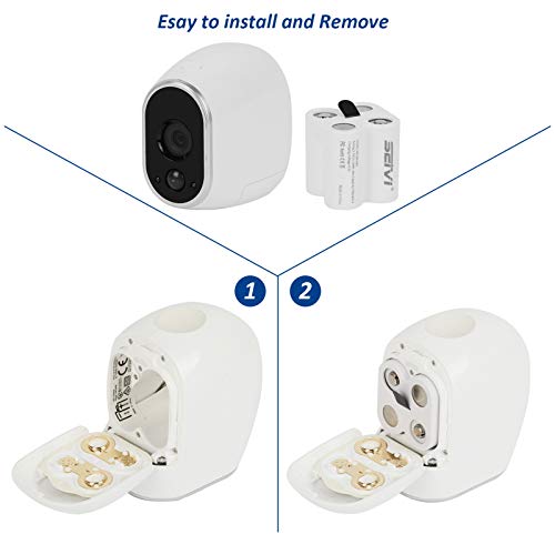 SEIVI Rechargeable Batteries for Arlo, Rechargeable Batteries (4 Pack) with Charger Compatible with Arlo Wireless Security Cameras (VMK3200/VMC3030/VMS3330/3430/3530/)