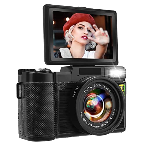 Digital Camera 2.7K 30MP Vlogging Camera for Photography with 16X Digital Zoom Compact Point and Shoot Camera for beginners Portable Video Camera