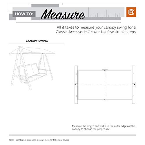 Classic Accessories Veranda Water-Resistant 78 Inch Canopy Swing Cover, Patio Furniture Covers