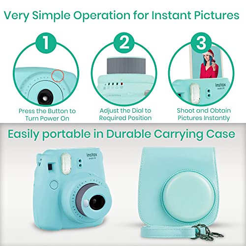 FujiFilm Instax Mini 9 Instant Camera + Fujifilm Instax Mini Film (20 Sheets) Bundle with Deals Number One Accessories Including Carrying Case, Color Filters, Kids Photo Album + More (Flamingo Pink)