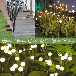 ANTQUE 10 Pack Solar Powered Garden Lights Outdoor, New Upgrade Swaying Starburst Solar Garden Lights, Vibrant Garden Lights Waterproof Solar Outdoor Lights, Yard Patio Pathway Decoration