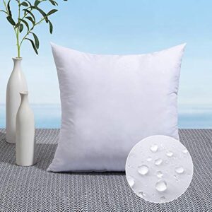 miulee 22×22 outdoor pillow insert, outdoor pillows water-resistant throw pillow inserts hypoallergenic premium pillow stuffer sham square for patio furniture cushion porch swing couch sofa