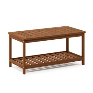 furinno fg18508 tioman hardwood patio furniture 2-tier coffee table in teak oil, natural