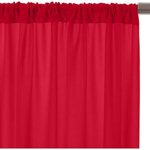 AK TRADING CO. 10 feet x 10 feet Polyester Backdrop Drapes Curtains Panels with Rod Pockets - Wedding Ceremony Party Home Window Decorations - RED (DRAPE-5x10-RED)