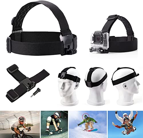 VVHOOY 3 in 1 Universal Action Camera Accessories Kit - Head Strap Mount/Chest Harness/Selfie Stick Compatible with Gopro Hero 11 10 9 8 7 6 5/AKASO EK7000/V50/Brave 7/Dragon Touch Action Camera