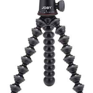 JOBY GorillaPod 3K Pro Kit, Includes Stand & BallHead with QR Plate, 6.Lb Load Capacity, Black/Charcoal/Red