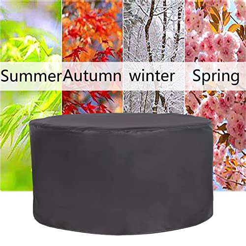 HUHJYUGE Patio Dining Table Cover Round Dust-Proof 24" D x 24" H, Patio Furniture Covers Waterproof, Garden Furniture Covers, Furniture Covers for Outdoor Seating Sectional Windproof